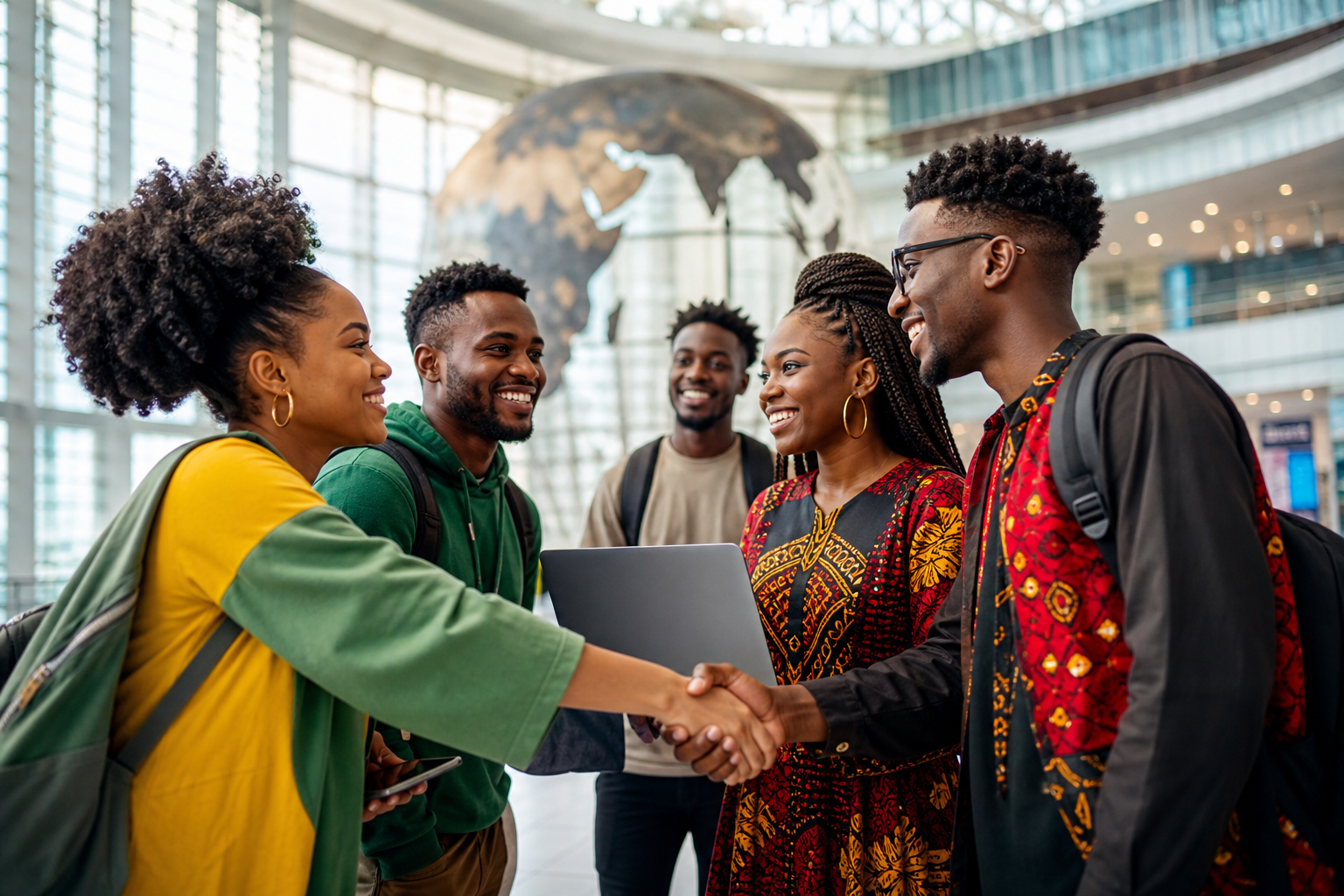 Parceria entre jovens do Brasil e de Angola